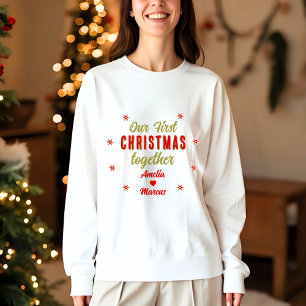 Unsere ersten Weihnachten zusammen Schneeflocken T-Shirt