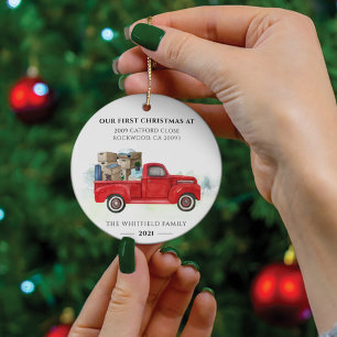 Unsere ersten Weihnachts-Neuen Zuhause-Tage Keramik Ornament