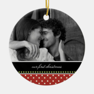 Unsere ersten Weihnachtsandenken-Verzierungen Keramikornament