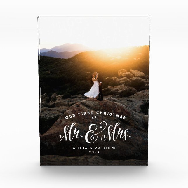 Unsere ersten Weihnachtsferien haben Frau und Frau Fotoblock (Vorderseite)