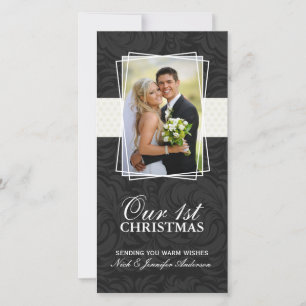 Unsere ersten Weihnachtsfotokarten (4x8) Feiertagskarte