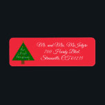 Unsere ersten Weihnachtskarten-Rücksendeadressen-A<br><div class="desc">Feiern Sie Ihre ersten Weihnachten als Mr. und Mrs.! Diese anpassbaren Rücksendeadressen-Aufkleber werden mit Ihrer Information personalisiert,  mit einem Weihnachtsbaum,  der "Unser erstes Weihnachten" sagt</div>