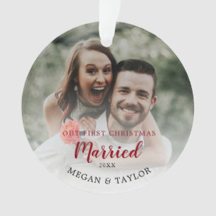 Unsere erstes Weihnachtsverheiratete Ornament
