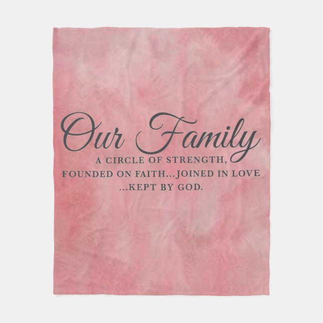 Unsere Familie Fleecedecke (Vorderseite)