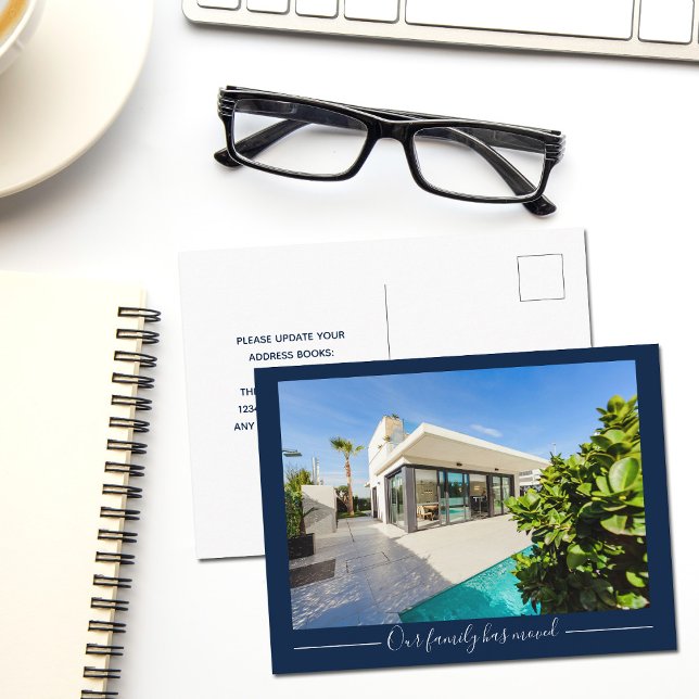 Unsere Familie hat das Foto Navy Blue des Custom H Postkarte (Von Creator hochgeladen)