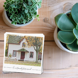 Unsere Familie hat ein Foto von Eigenheimen übertr Begleitkarte