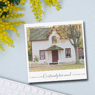 Unsere Familie hat ein Foto von Eigenheimen übertr Mitteilungskarte