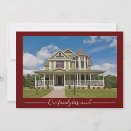 Unsere Familie hat sich das Foto des Hauses in Rot Ankündigung