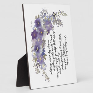 Unsere Familie ist ein Kreis Fotoplatte