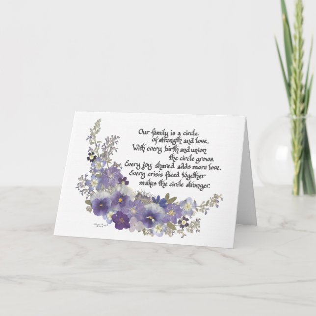 Unsere Familie ist eine Kreiskarte Karte (Vorderseite)