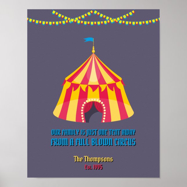 Unsere Familie ist nur ein Zelt entfernt lustig Poster (Vorne)