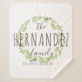 Unsere Familie personalisierte Sherpa Decke Sherpadecke