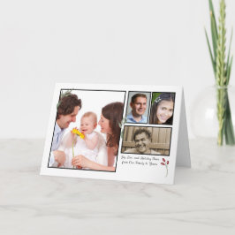 Unsere Familie zu deinen 4 Fotos Weihnachten Karte