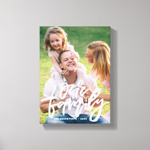 Unsere Familienschrift Personalisiert Leinwanddruck
