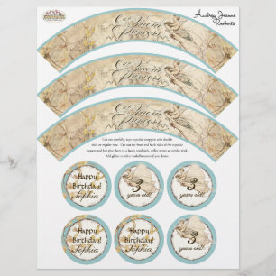 Unsere Feenprinzessin, Mädchen-Geburtstag-Cupcake- Flyer