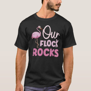 Unsere Flock Rocks Flamingo Familie Matching Urlau T-Shirt