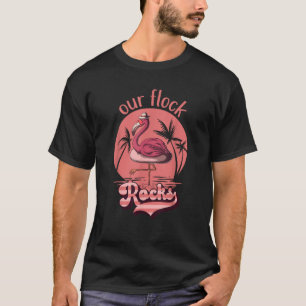Unsere Flock Rocks Flamingo Funny Familie Matching T-Shirt