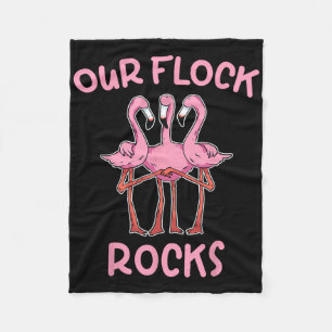 Unsere Flock Rocks Flamingo Matching Familienurlau Fleecedecke
