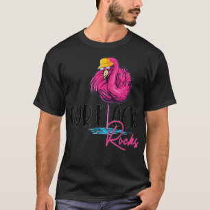 Unsere Flock Rocks Flamingo Pink Mutter Großvater T-Shirt