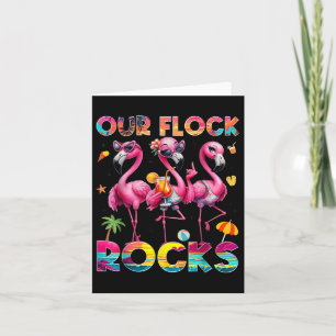 Unsere Flock Rocks Flamingo Sommerferien Familie M Karte