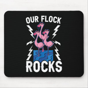 Unsere Flock Rocks Flamingo Whisperer Pink Feather Mousepad