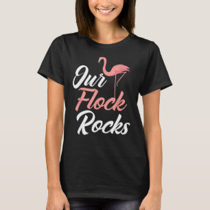 Unsere Flock Rocks Funny Family Matching Flamingo T-Shirt