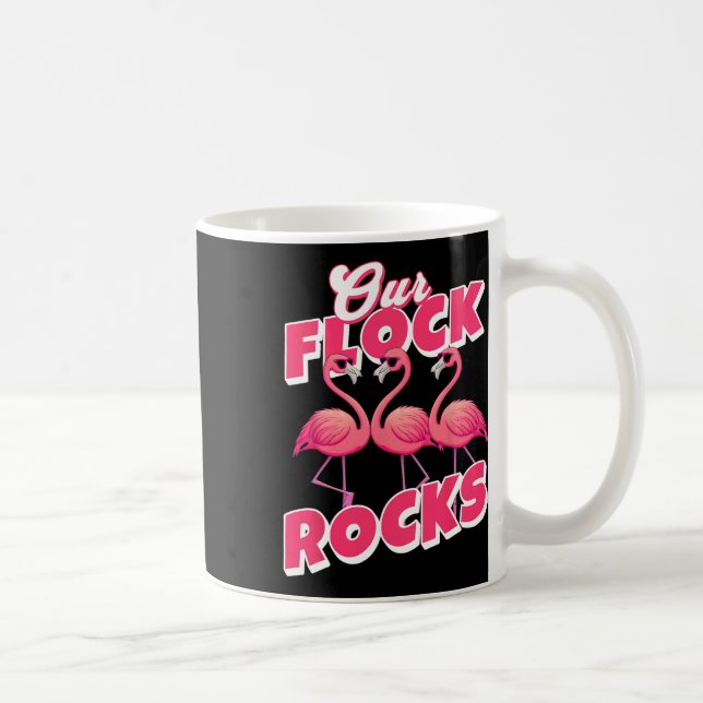 Unsere Flock Rocks Funny Flamingo Matching Family  Kaffeetasse (Rechts)