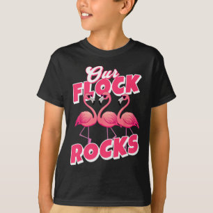 Unsere Flock Rocks Funny Flamingo Matching Family T-Shirt