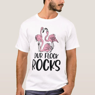 Unsere Flock Rocks - Funny Flamingo T-Shirt