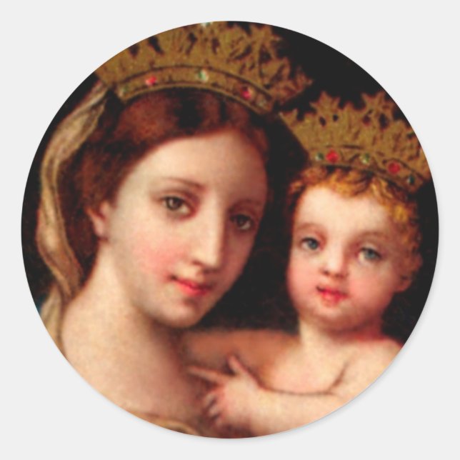 Unsere Frau des Vertrauens Runder Aufkleber (Vorderseite)