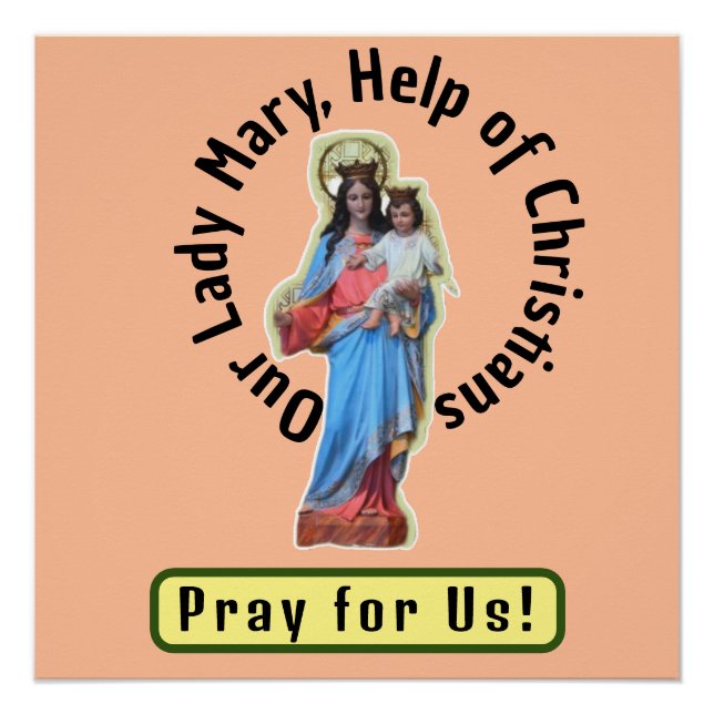 Unsere Frau Mary, Hilfe von Christen Poster (Vorderseite)