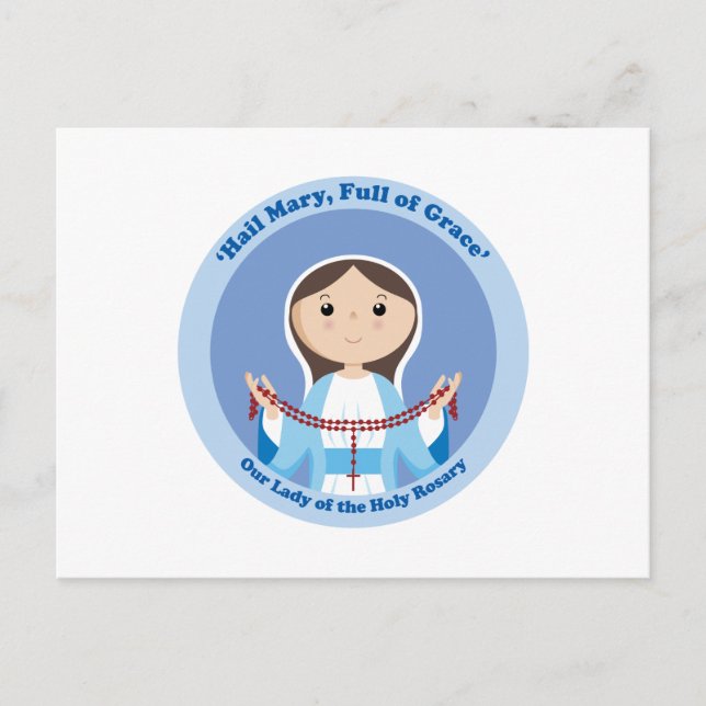 Unsere Frau vom Rosenkranz Postkarte (Vorderseite)