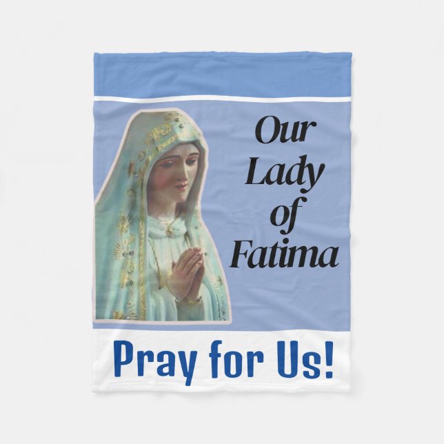 Unsere Frau von Fatima Fleecedecke (Vorderseite)