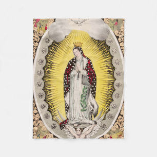 Unsere Frau von Guadalupe Fleecedecke