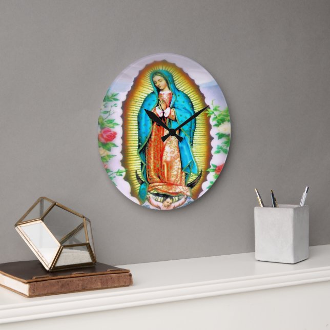 Unsere Frau von Guadalupe Große Wanduhr (Büro)