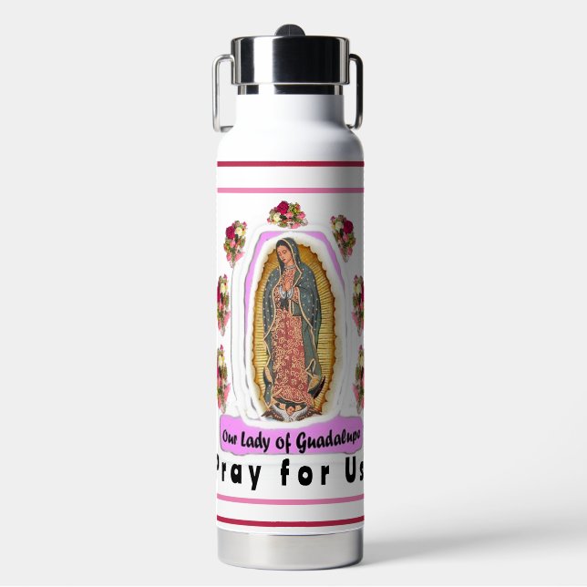 Unsere Frau von Guadalupe Trinkflasche (Vorderseite)