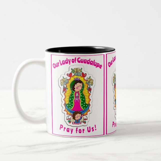 Unsere Frau von Guadalupe Zweifarbige Tasse (Links)