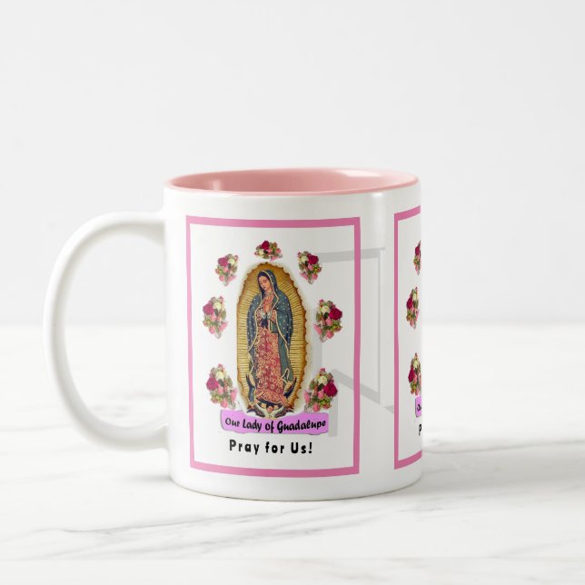 Unsere Frau von Guadalupe Zweifarbige Tasse (Links)