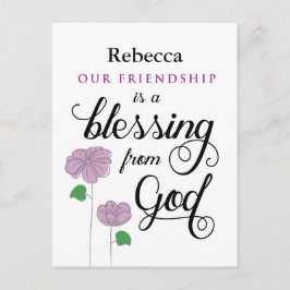 Unsere Freundschaft ist ein Segen von Gott Postcar Postkarte