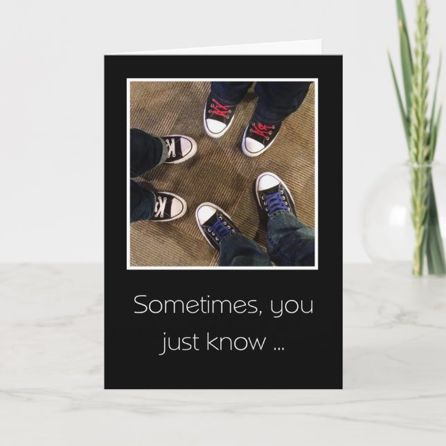 Unsere Freundschaft war dazu gedacht. Dankeskarte (Vorderseite)