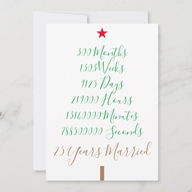 Unsere fünfundzwanzigsten Weihnachten 25. Jahre Ve (Vorderseite)