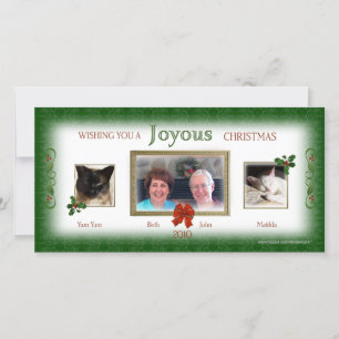 Unsere gemeinsame Weihnachtsfoto-Karte Feiertagskarte
