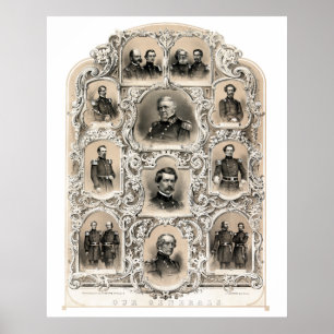 Unsere Generäle -- Gewerkschafts-ziviler Krieg Poster