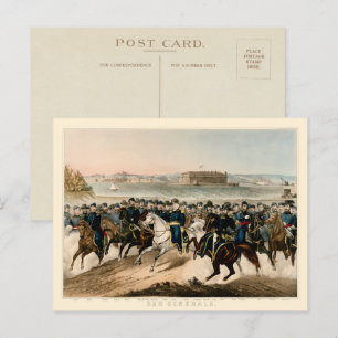 Unsere Generäle, Vintager Ziviler Krieg von 1864 w Postkarte