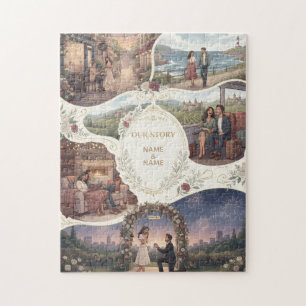 Unsere Geschichte in Stücken Hochzeitsantrag Puzzle