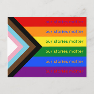 Unsere Geschichten zählen Gay Pride Intersektional Postkarte