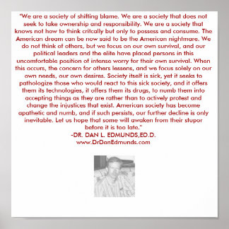 UNSERE GESELLSCHAFT IN SCHWIERIGKEITEN POSTER