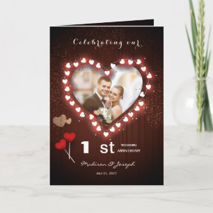 Unsere Glückwunschkarte zum 1. Hochzeitstag Karte