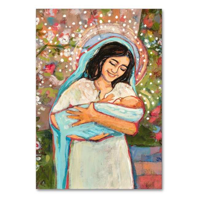 Unsere Gottesmutter der heiligsten Gebetskarte Tischnummer (Vorderseite)