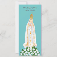 Unsere Gottesmutter von Fatima und die Gebetskarte